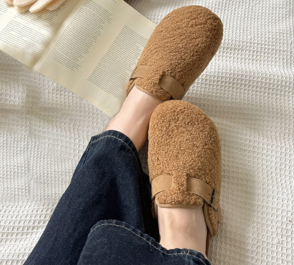 UGG Women Shearling Buckle Sandal Slides Greta 4 UGG Women Shearling Buckle Sandal Slides Greta - Image 2