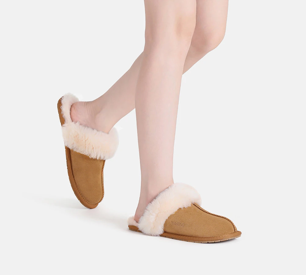 UGG Slippers Sheepskin Wool Suede Scuff Water Resistant Slippers Rosa 4 UGG Slippers Sheepskin Wool Suede Scuff Water Resistant Slippers Rosa - Image 2