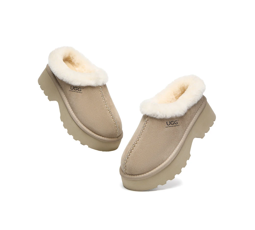 UGG Slippers Sheepskin Wool Ankle Chunky Platform Adrian 14 UGG Slippers Sheepskin Wool Ankle Chunky Platform Adrian - Image 12