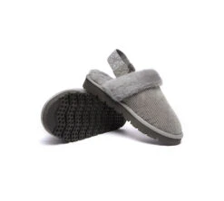 UGG Slippers Women Sheepskin Wool Removable Strap Slingback Nonslip Shoes Corduroy -Shoe Store 270A2974