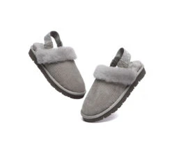 UGG Slippers Women Sheepskin Wool Removable Strap Slingback Nonslip Shoes Corduroy -Shoe Store 270A2975