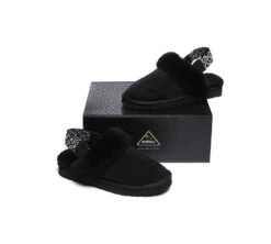 UGG Slippers Women Sheepskin Wool Removable Strap Slingback Nonslip Shoes Corduroy -Shoe Store 270A3004