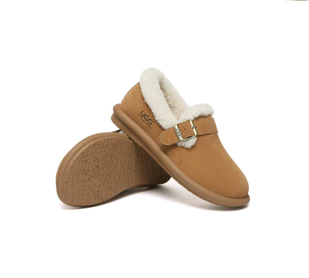 UGG Slippers Sheepskin Wool Adjustable Strap Ankle Froim 4 UGG Slippers Sheepskin Wool Adjustable Strap Ankle Froim - Image 2