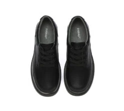 Senior School Shoes Black Leather Lace Up Large Size Shoes -Shoe Store 270A9055