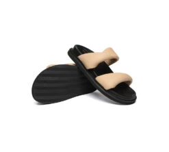 Women Slides Leather Padded Twist Slip-on Sandals Eloise -Shoe Store 270A9258