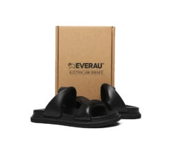 Women Slides Leather Padded Twist Slip-on Sandals Eloise -Shoe Store 270A9267