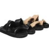 Women Slides Leather Padded Twist Slip-on Sandals Eloise