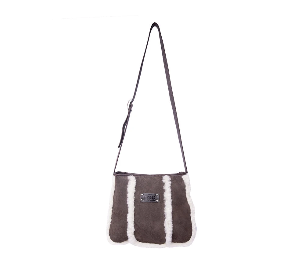 Women Sheepskin Wool Zip Shearling Lined Over Shoulder Bag 15 Women Sheepskin Wool Zip Shearling Lined Over Shoulder Bag - Image 13