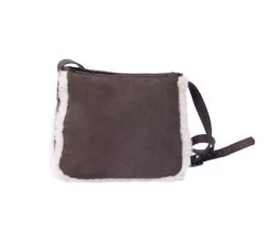 Women Sheepskin Wool Zip Shearling Lined Over Shoulder Bag 24 Women Sheepskin Wool Zip Shearling Lined Over Shoulder Bag -Shoe Store 6R2A0131