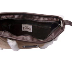 Women Sheepskin Wool Zip Shearling Lined Over Shoulder Bag 20 Women Sheepskin Wool Zip Shearling Lined Over Shoulder Bag -Shoe Store 6R2A0139