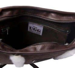 Women Sheepskin Wool Zip Shearling Lined Over Shoulder Bag 26 Women Sheepskin Wool Zip Shearling Lined Over Shoulder Bag -Shoe Store 6R2A0143