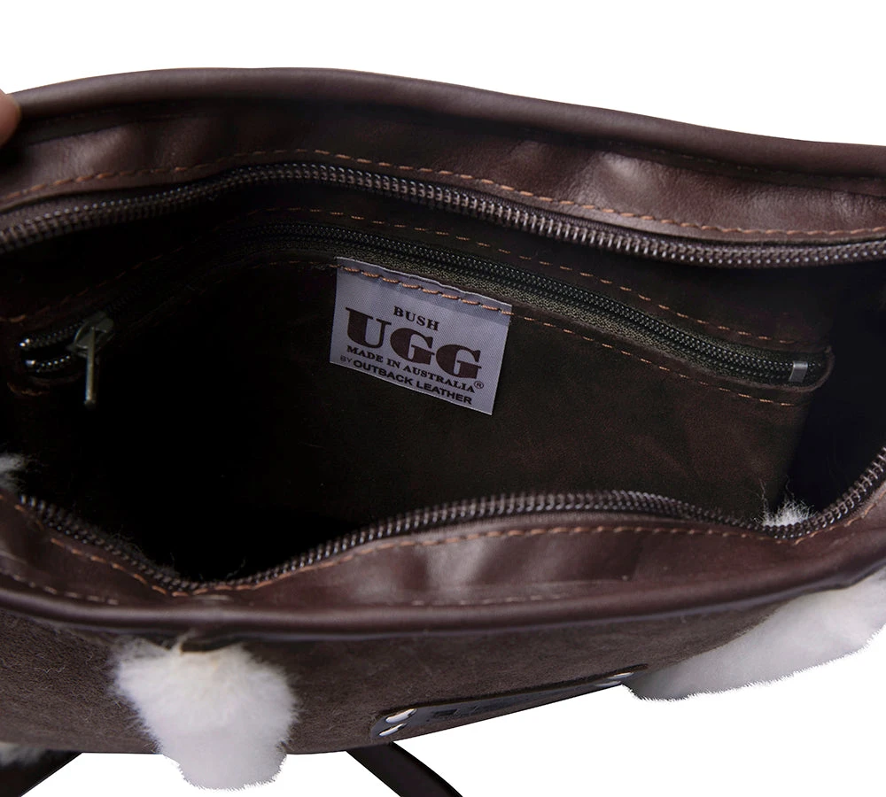 Women Sheepskin Wool Zip Shearling Lined Over Shoulder Bag 14 Women Sheepskin Wool Zip Shearling Lined Over Shoulder Bag - Image 12