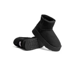 Australian Made Sheepskin Wool Ankle Boots Mini Platform 20 Australian Made Sheepskin Wool Ankle Boots Mini Platform -Shoe Store 6R2A8489