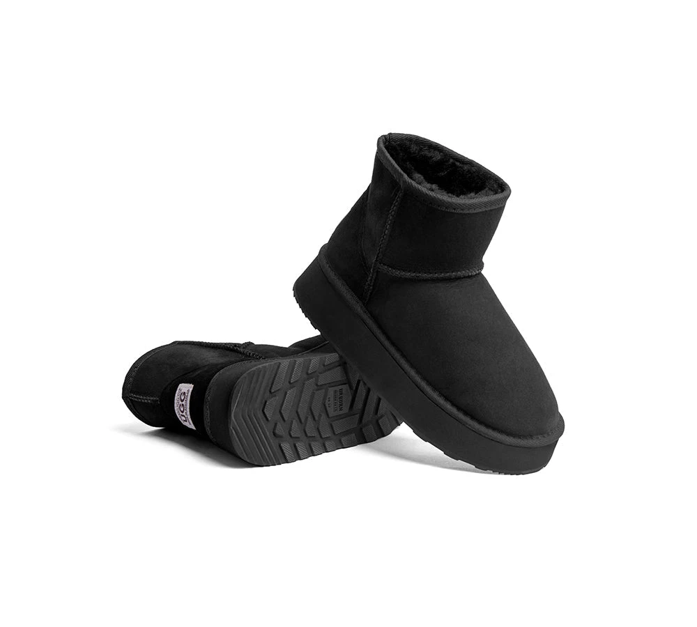 Australian Made Sheepskin Wool Ankle Boots Mini Platform 10 Australian Made Sheepskin Wool Ankle Boots Mini Platform - Image 8