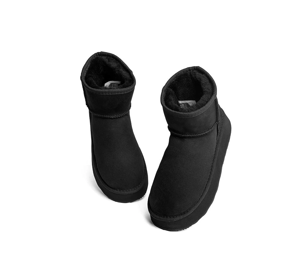 Australian Made Sheepskin Wool Ankle Boots Mini Platform 11 Australian Made Sheepskin Wool Ankle Boots Mini Platform - Image 9
