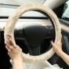 Premium Lambskin Car Steering Wheel Cover 2 Premium Lambskin Car Steering Wheel Cover -Shoe Store 6R2A9197