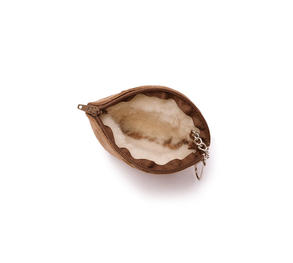 Sheepskin Wool Coin Zip Purse With Key Ring 9 Sheepskin Wool Coin Zip Purse With Key Ring - Image 7