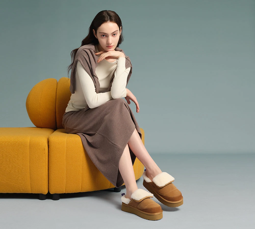 UGG Slippers Sheepskin Wool Platform Theia 4 UGG Slippers Sheepskin Wool Platform Theia - Image 2