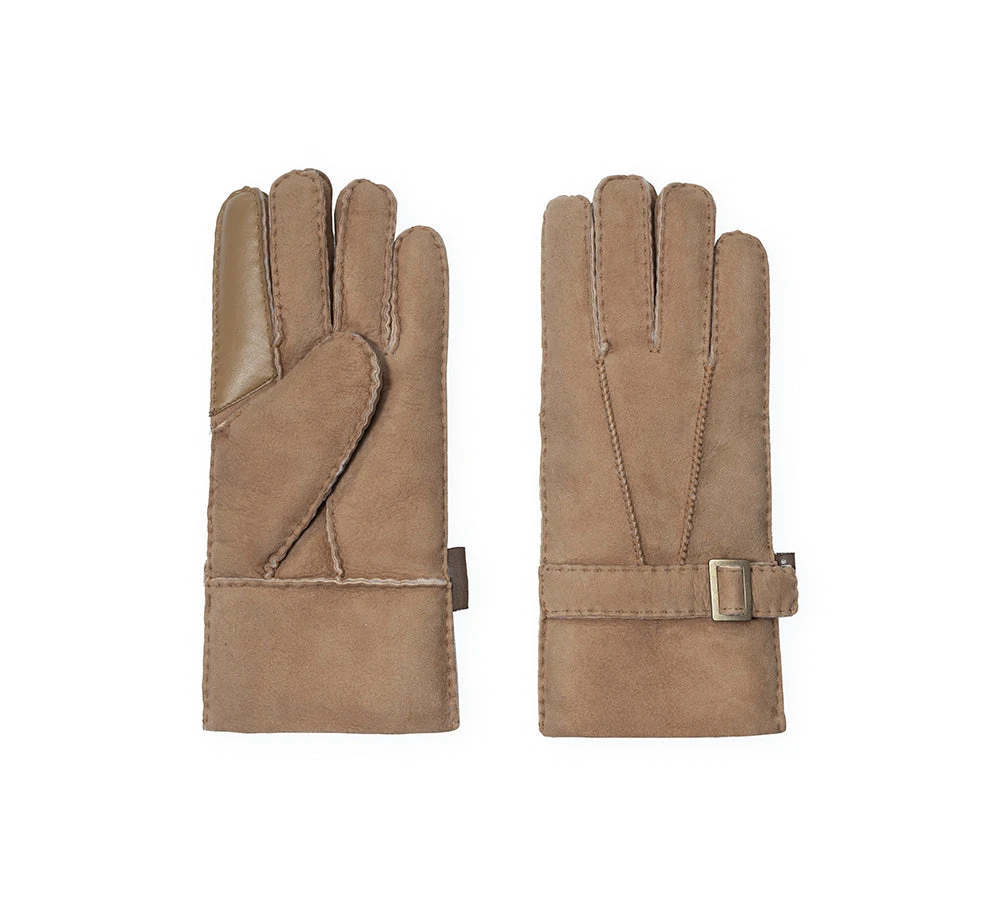 Fluffy Sheepskin Wool Adjustable Strap Buckle Gloves Shea 5 Fluffy Sheepskin Wool Adjustable Strap Buckle Gloves Shea - Image 3