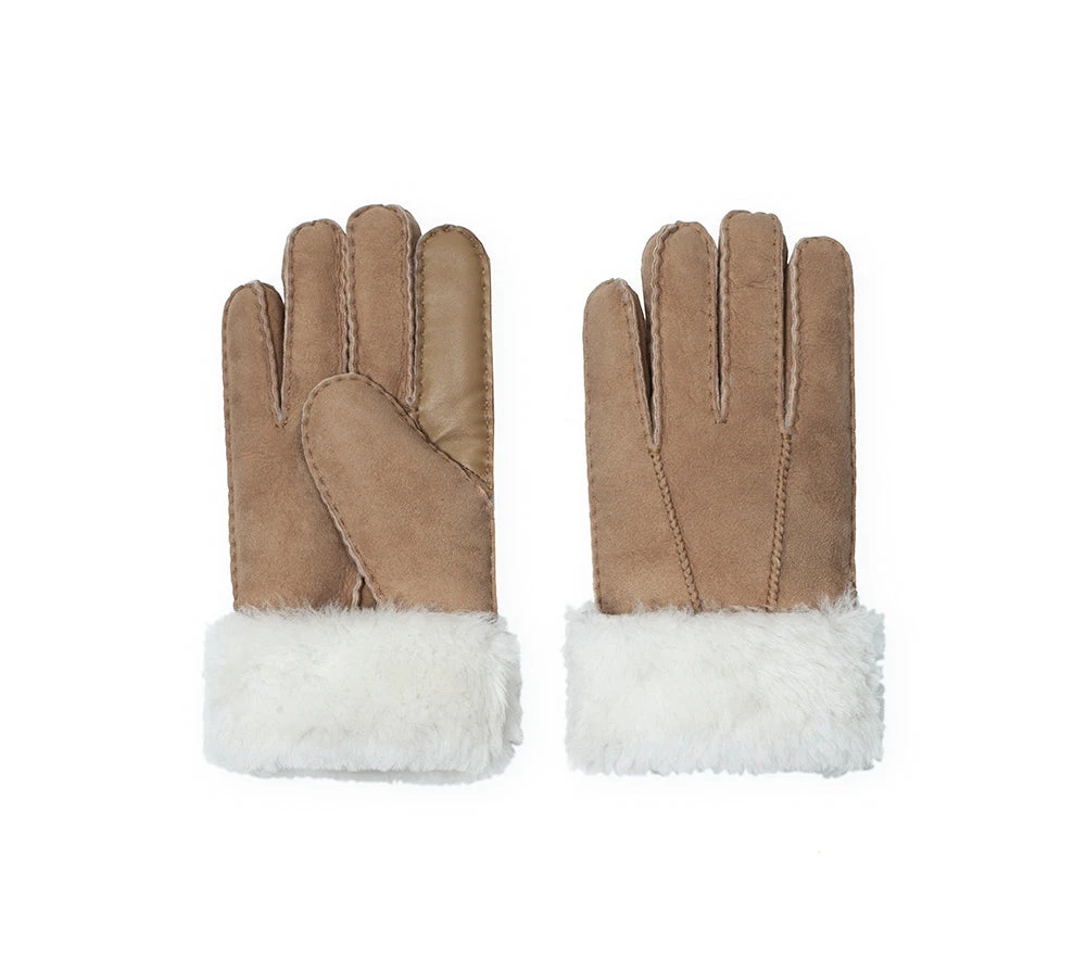 Fluffy Sheepskin Wool Adjustable Strap Buckle Gloves Shea 4 Fluffy Sheepskin Wool Adjustable Strap Buckle Gloves Shea - Image 2