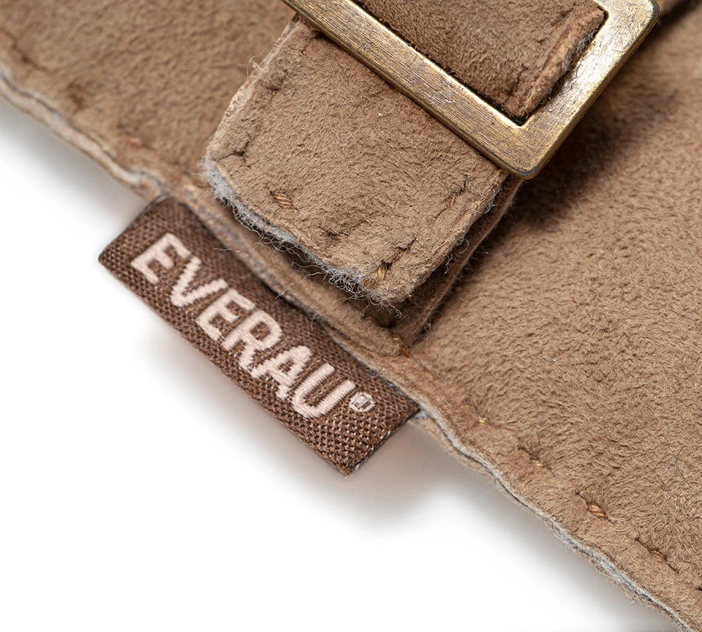 Fluffy Sheepskin Wool Adjustable Strap Buckle Gloves Shea 9 Fluffy Sheepskin Wool Adjustable Strap Buckle Gloves Shea - Image 7