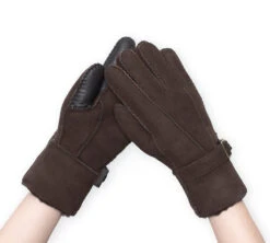 Fluffy Sheepskin Wool Adjustable Strap Buckle Gloves Shea 29 Fluffy Sheepskin Wool Adjustable Strap Buckle Gloves Shea -Shoe Store DSC03566