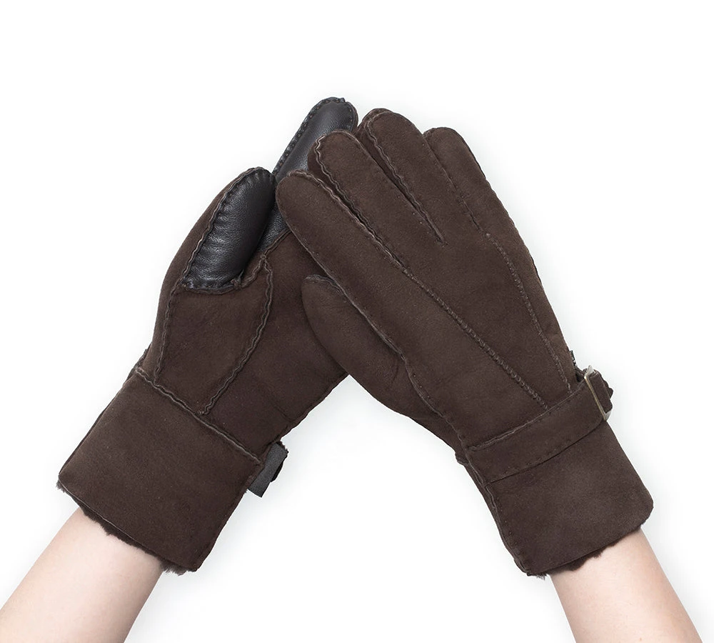 Fluffy Sheepskin Wool Adjustable Strap Buckle Gloves Shea 16 Fluffy Sheepskin Wool Adjustable Strap Buckle Gloves Shea - Image 14