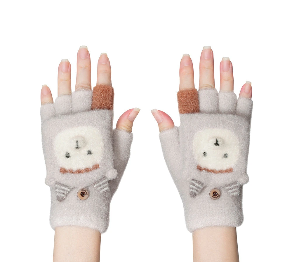 Fingerless Ultra Plush Knit Ewe Gloves 9 Fingerless Ultra Plush Knit Ewe Gloves - Image 7
