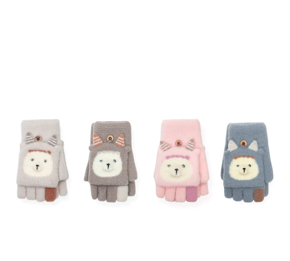 Fingerless Ultra Plush Knit Ewe Gloves 3 Fingerless Ultra Plush Knit Ewe Gloves