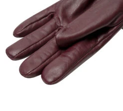 Ladies Sheepskin Leather Gloves With Rabbit Fur Cuffs -Shoe Store DSC06452