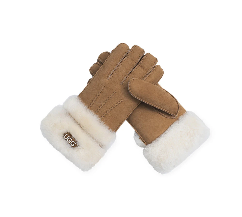 Fluffy Sheepskin Wool Shearling Lined Gloves Puni 5 Fluffy Sheepskin Wool Shearling Lined Gloves Puni - Image 3