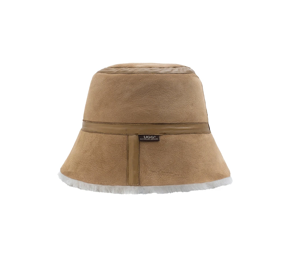 Fluffy Sheepskin Wool Bucket Patchwork Hat 4 Fluffy Sheepskin Wool Bucket Patchwork Hat - Image 2