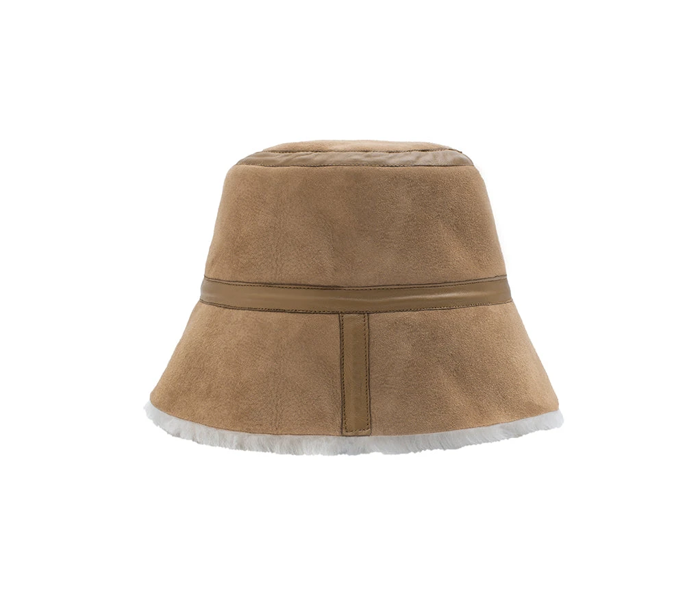Fluffy Sheepskin Wool Bucket Patchwork Hat 5 Fluffy Sheepskin Wool Bucket Patchwork Hat - Image 3