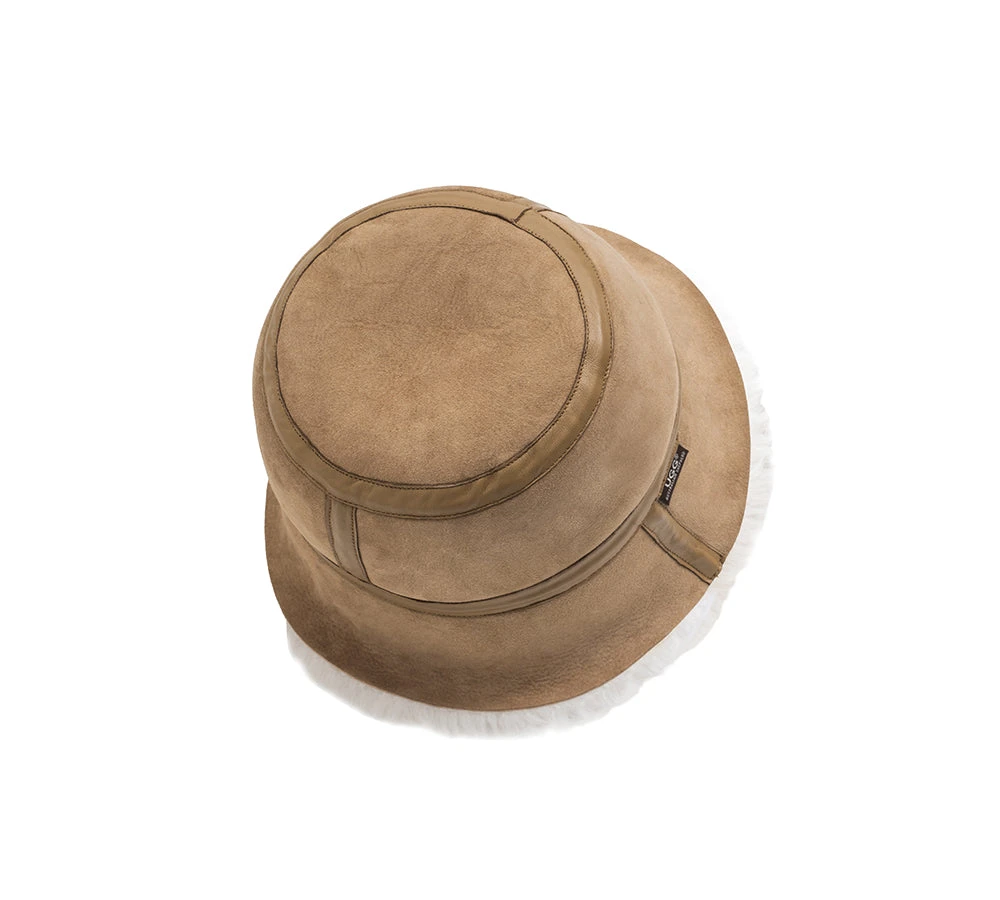 Fluffy Sheepskin Wool Bucket Patchwork Hat 7 Fluffy Sheepskin Wool Bucket Patchwork Hat - Image 5