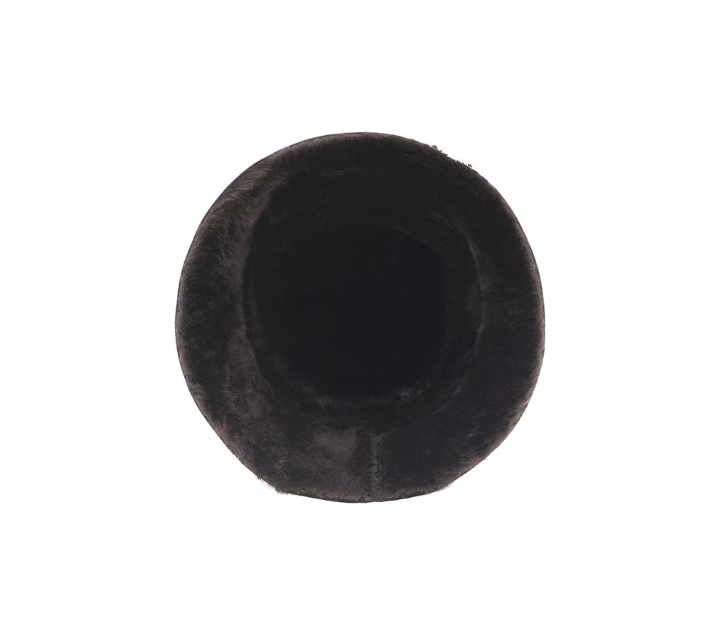 Fluffy Sheepskin Wool Bucket Patchwork Hat 19 Fluffy Sheepskin Wool Bucket Patchwork Hat - Image 17