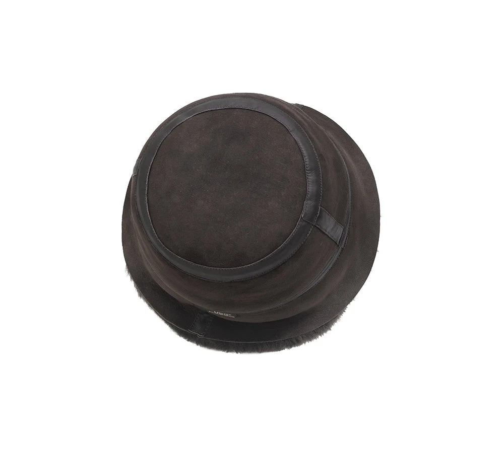 Fluffy Sheepskin Wool Bucket Patchwork Hat 16 Fluffy Sheepskin Wool Bucket Patchwork Hat - Image 14