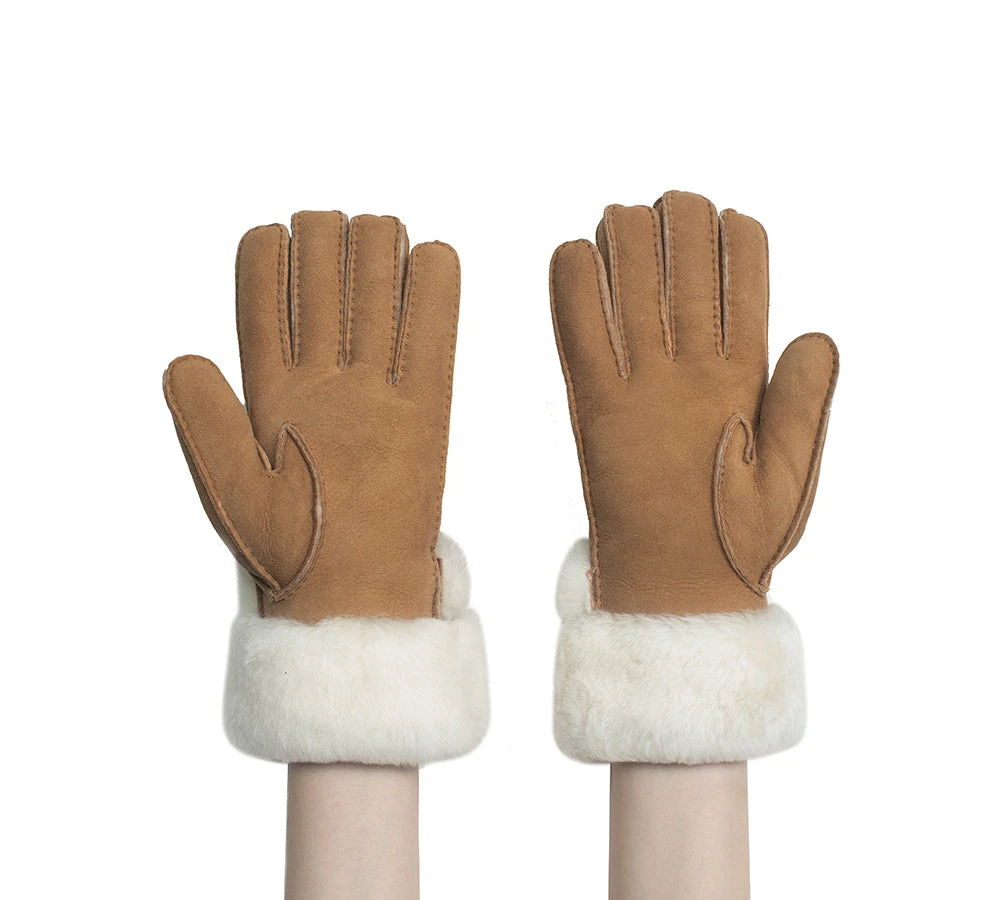 Fluffy Sheepskin Wool Shearling Lined Gloves Puni 8 Fluffy Sheepskin Wool Shearling Lined Gloves Puni - Image 6