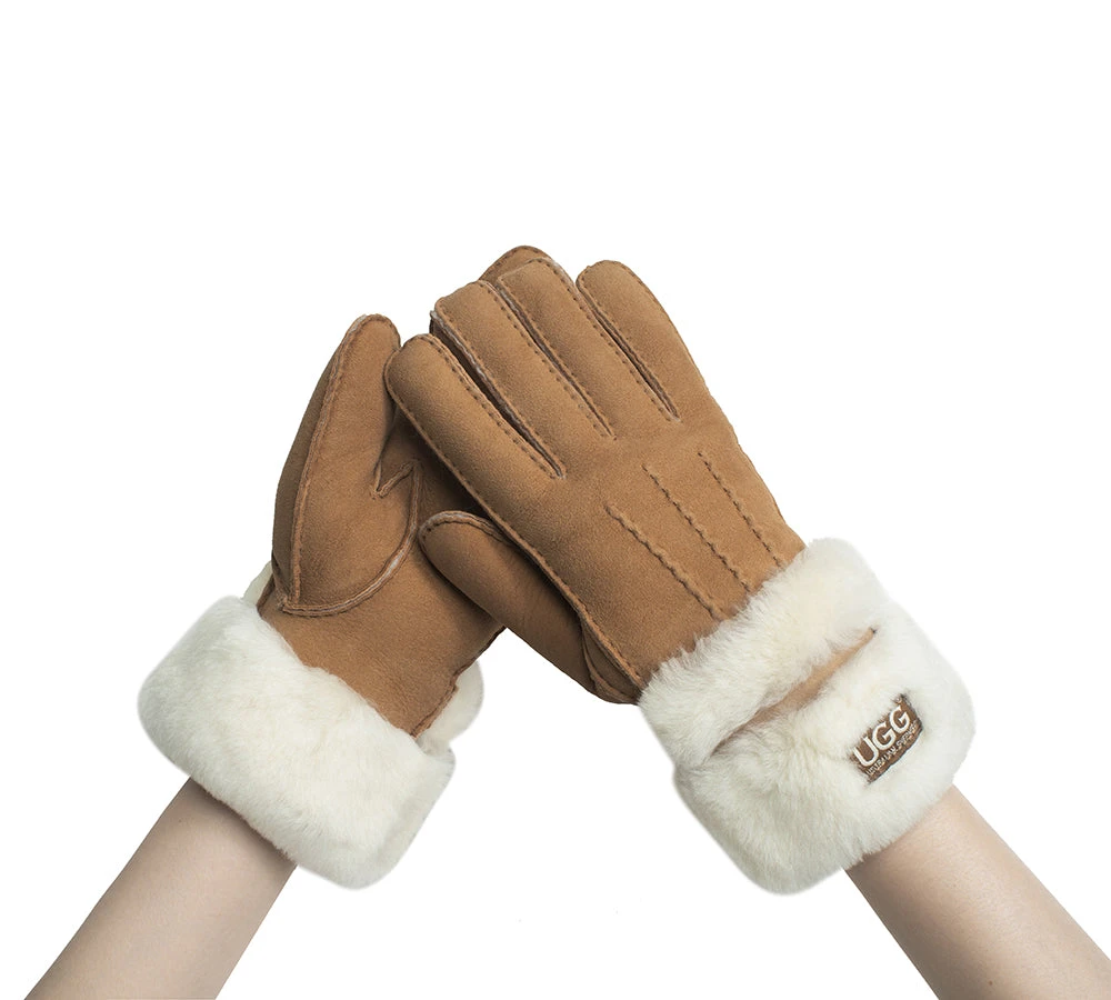 Fluffy Sheepskin Wool Shearling Lined Gloves Puni 10 Fluffy Sheepskin Wool Shearling Lined Gloves Puni - Image 8