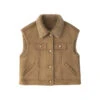 Fluffy Sheepskin Wool Sleeveless Vest Warda 1 Fluffy Sheepskin Wool Sleeveless Vest Warda -Shoe Store DSC09820