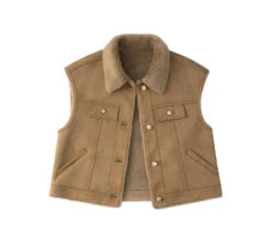 Fluffy Sheepskin Wool Sleeveless Vest Warda 13 Fluffy Sheepskin Wool Sleeveless Vest Warda -Shoe Store DSC09821