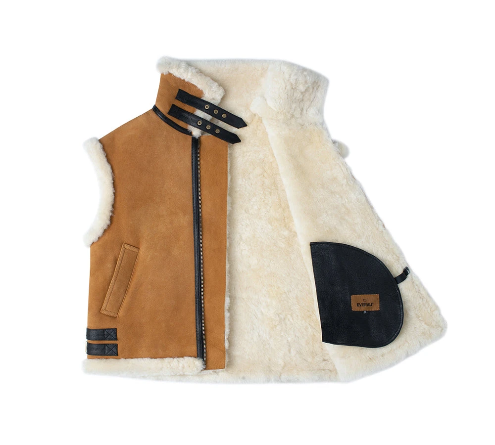 Fluffy Sheepskin Wool Zip Sleeveless Vest Dale 6 Fluffy Sheepskin Wool Zip Sleeveless Vest Dale - Image 4
