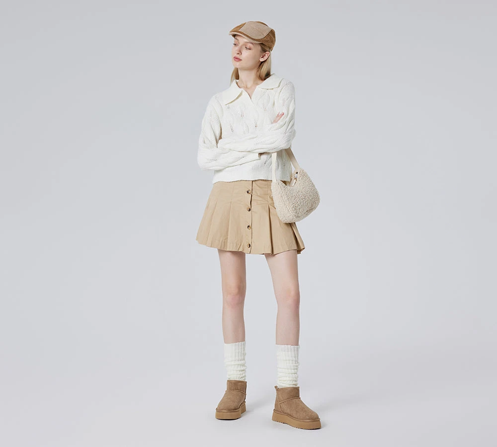 UGG Mini Platform Boots Women Sheepskin Wool Ankle Anti-slip Boots Romi 4 UGG Mini Platform Boots Women Sheepskin Wool Ankle Anti-slip Boots Romi - Image 2