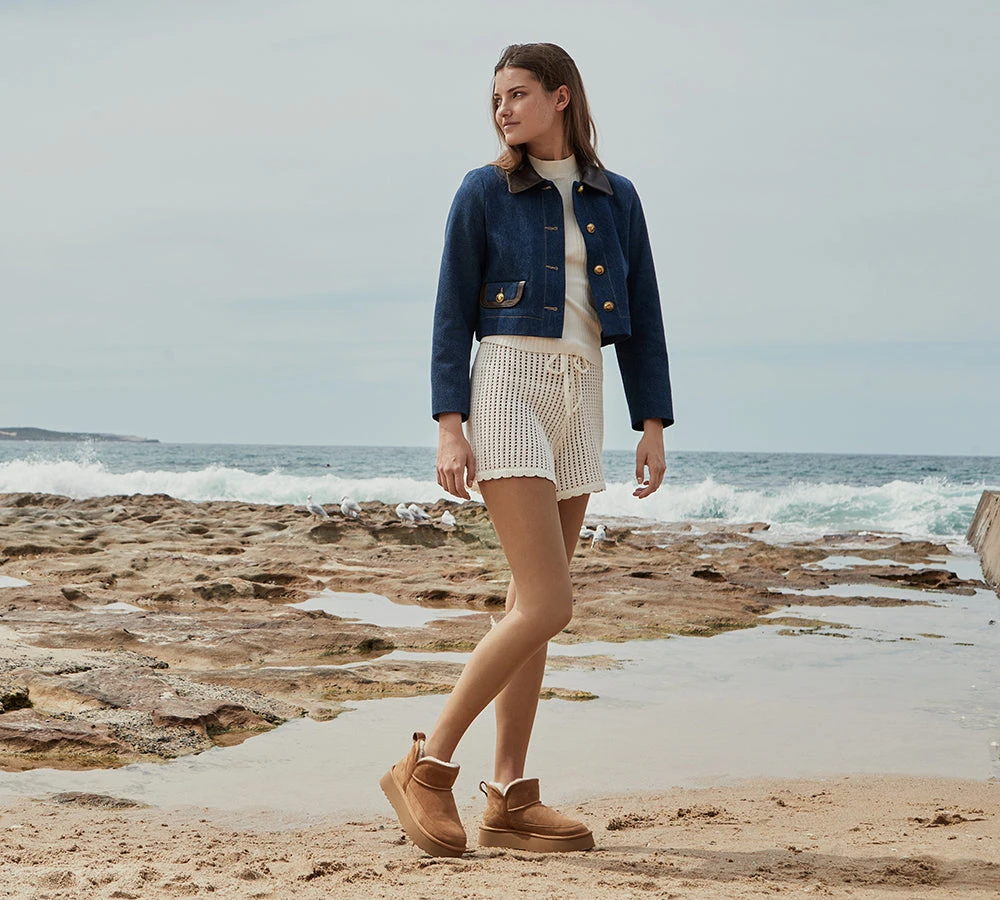 UGG Boots Sheepskin Wool Ankle Platform Vesper 4 UGG Boots Sheepskin Wool Ankle Platform Vesper - Image 2