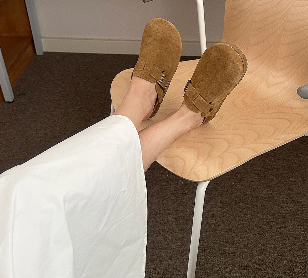 Unisex Adjustable Buckled Straps Slip-on Flat Sandal Slides Mason 4 Unisex Adjustable Buckled Straps Slip-on Flat Sandal Slides Mason - Image 2