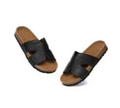 Women Slides Leather Flat Heidy -Shoe Store GL7A0231
