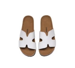 Women Slides Leather Flat Heidy -Shoe Store GL7A0254