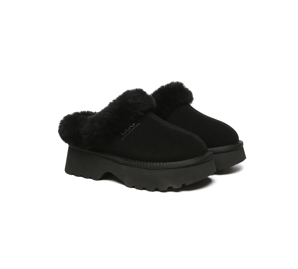 UGG Slippers Sheepskin Wool Ankle Chunky Platform Murray 3 UGG Slippers Sheepskin Wool Ankle Chunky Platform Murray