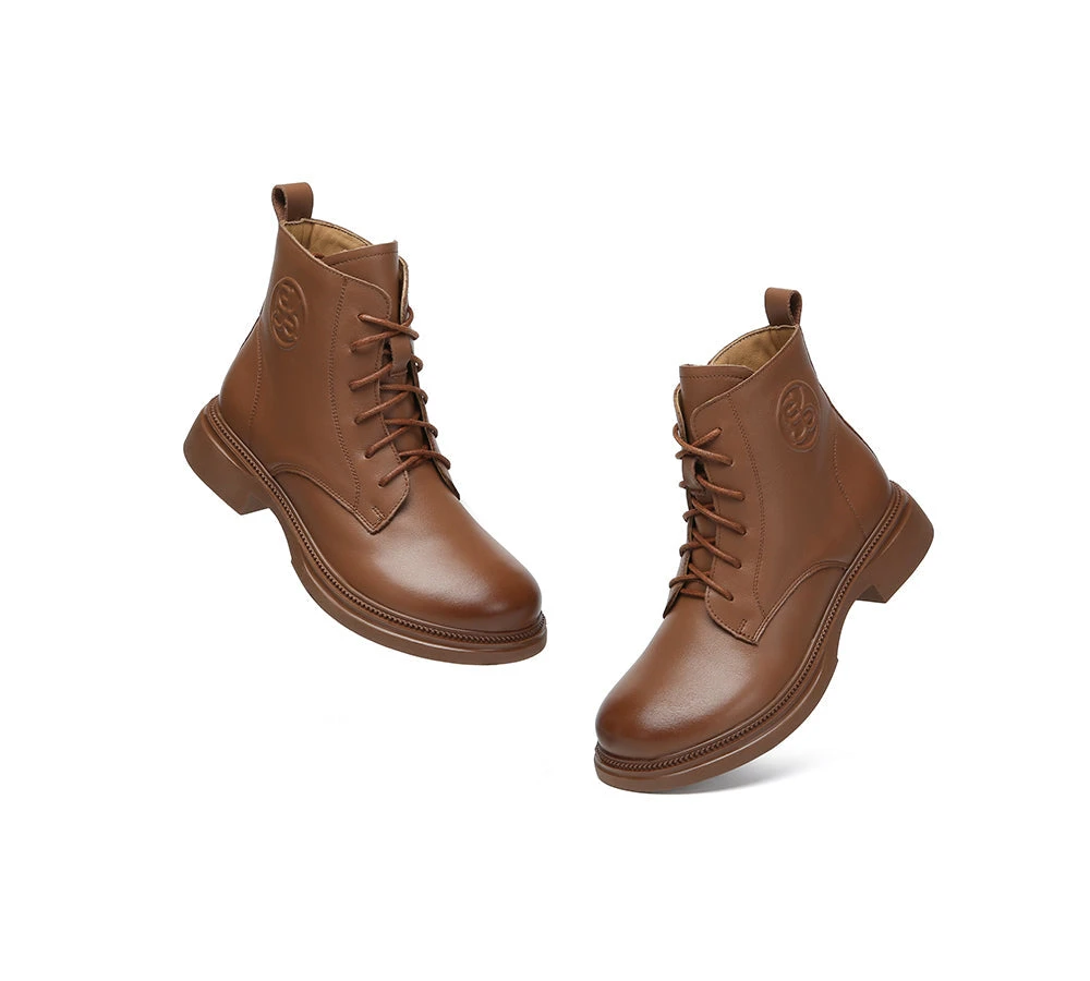 Women Leather Lace Up Ankle Boots Gabriela 7 Women Leather Lace Up Ankle Boots Gabriela - Image 5