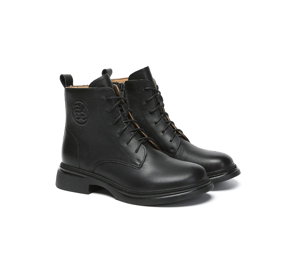 Women Leather Lace Up Ankle Boots Gabriela 10 Women Leather Lace Up Ankle Boots Gabriela - Image 8