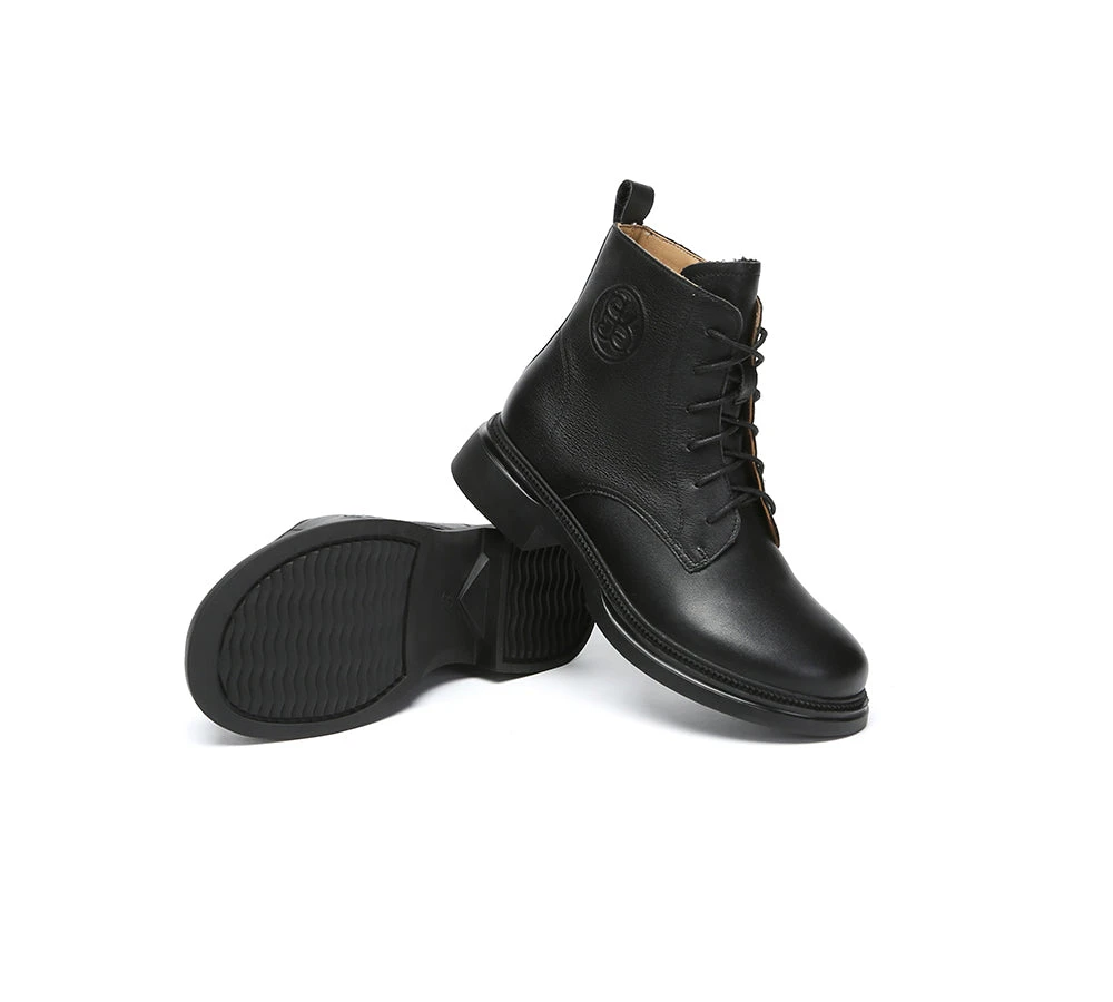 Women Leather Lace Up Ankle Boots Gabriela 11 Women Leather Lace Up Ankle Boots Gabriela - Image 9